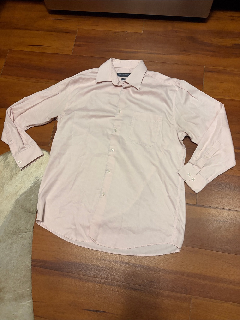 Perry Ellis Portfolio Men's Pink Dress Shirt - Classic Button-Down Sz 16 32/33